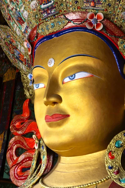Faccia buddha d'oro — Foto Stock