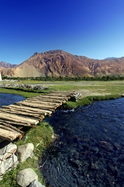 Landscape with rivers. Himalayas clipart