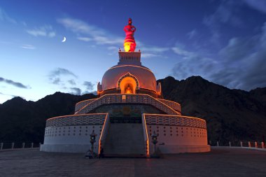 Shanti Stupa, Leh, Ladakh, India clipart