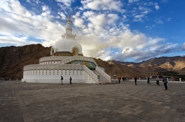 Shanti Stupa, Leh, Ladakh, India clipart