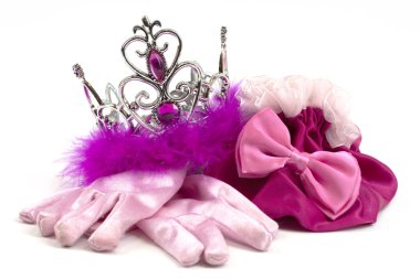 Pink princess accessories clipart
