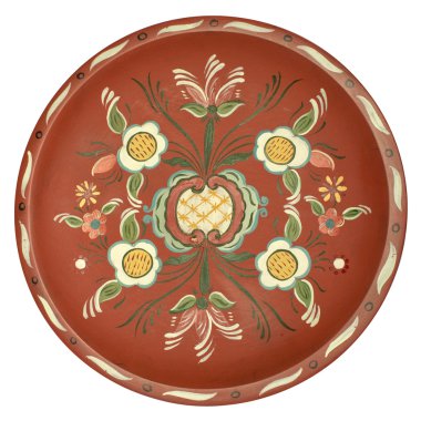 Rosepainted platter clipart