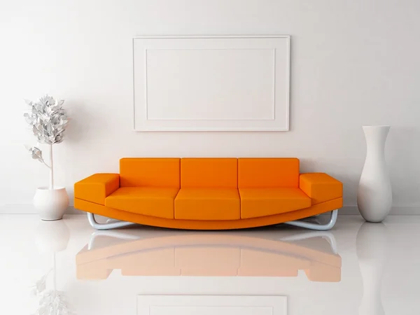 Orange sofa Stock Photo