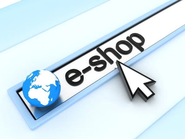 Adresszeile, E-Shop — Stockfoto
