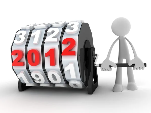 2012 countdown and men — Stock Photo, Image