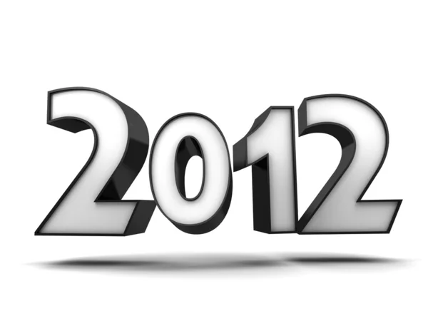 2012 black and white — Stock Photo, Image