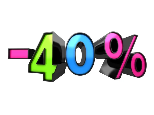 Discount 40% — Zdjęcie stockowe