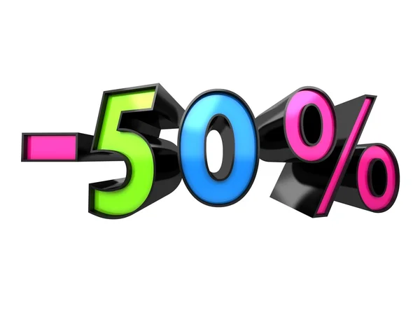 Discount 50% — Zdjęcie stockowe