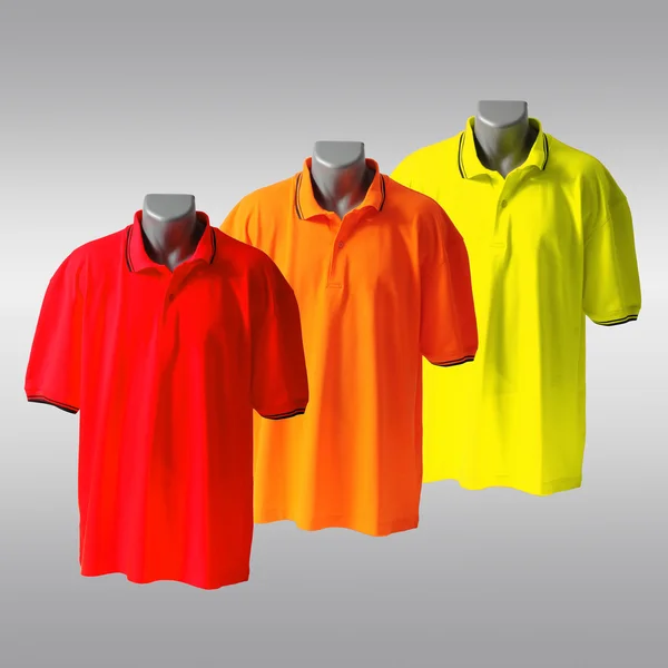 Farbe Polo-T-Shirts — Stockfoto