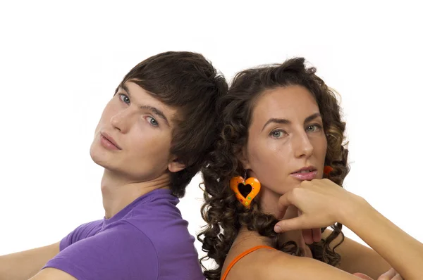 Portrait of a girl and guy — Stock Photo, Image