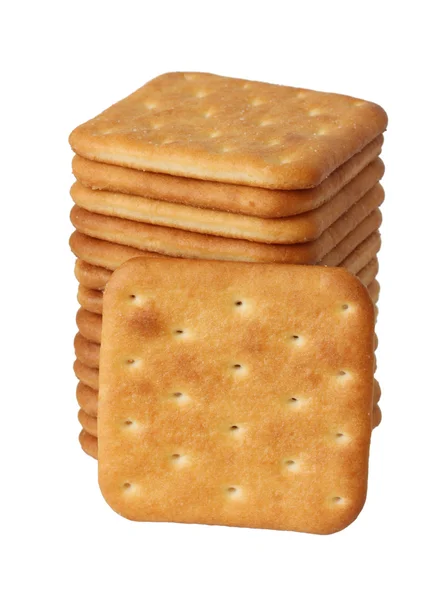 Cracker auf weißem Hintergrund. — Stockfoto