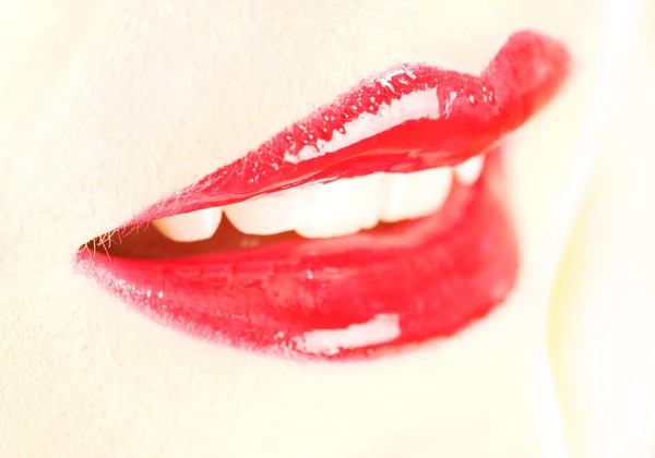 Vörös ajkak — Stock Fotó