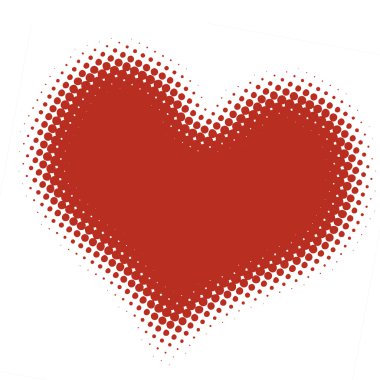 Halftone heart clipart