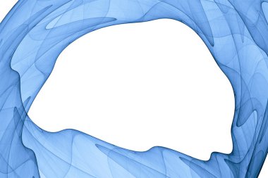 Blue abstract shaped frame clipart