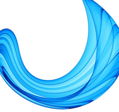 Abstract blue wave clipart