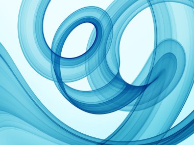 Abstract blue swirls clipart