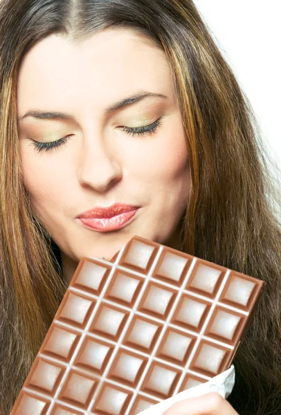 Enjoying the chocolate — Stock Photo, Image