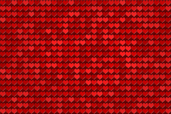 Red hearts pattern