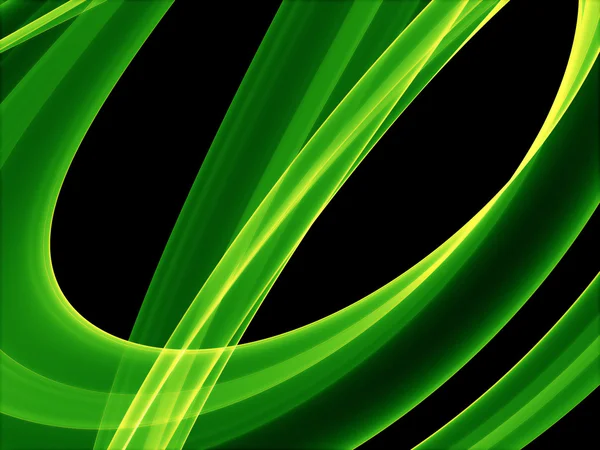 빛나는 녹색 곡선 — 스톡 사진