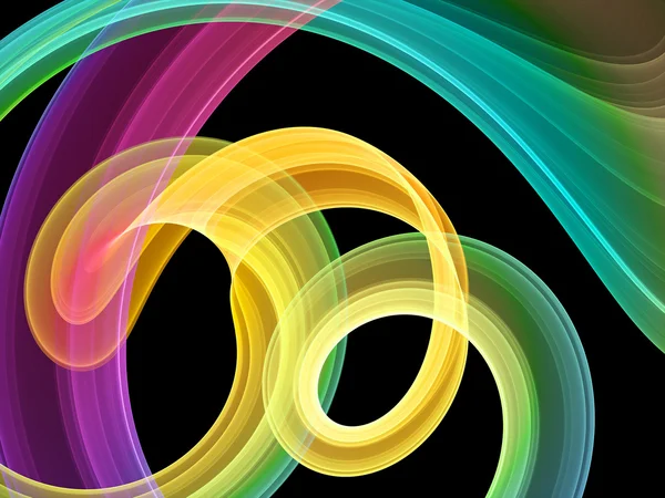 Bright multicolored swirls — Stock Photo, Image