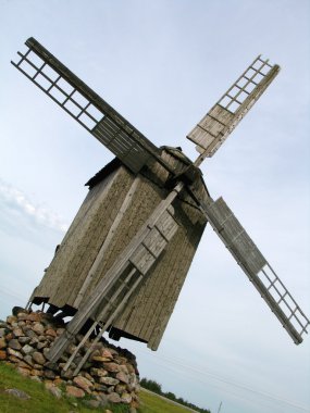 Old windmill on saaremaa, estonia clipart