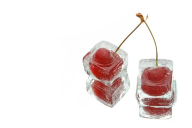 Two frozen cherries clipart