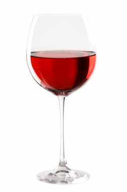 Glass of red wine clipart