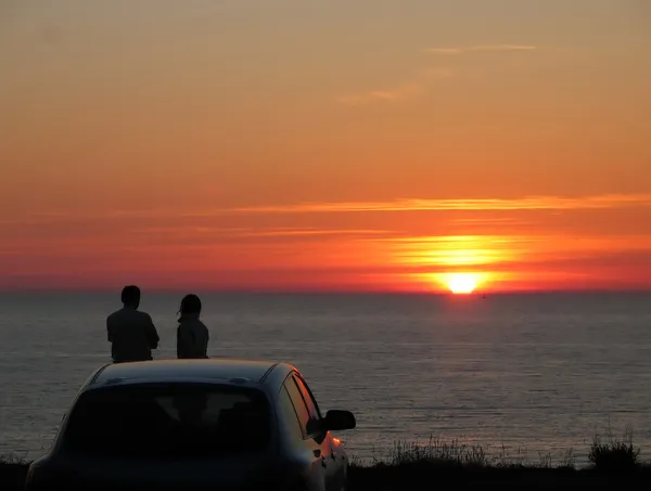 Date on a sunset — Stock Photo, Image