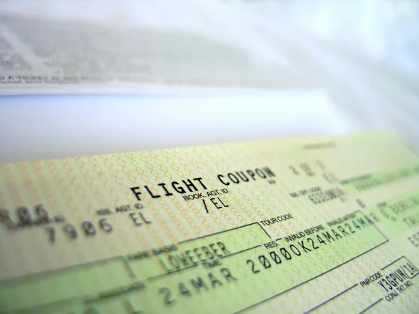 Flight ticket 3 — Stock Photo, Image