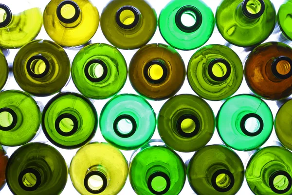 Отвернутые бутылки — стоковое фото