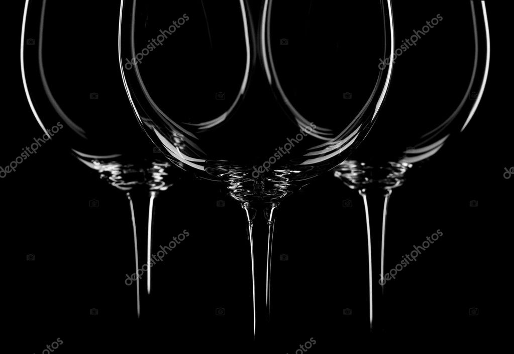 Wine glasses on black — Stock Photo © yurok.a 6961130