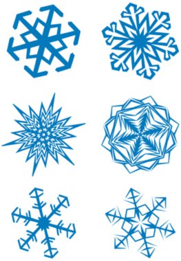 snowflakes set 03 clipart