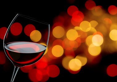 Glass of red wine clipart