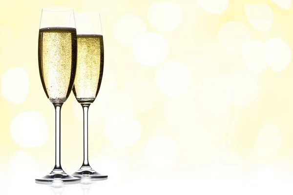 Dvě skleničky šampaňského — Stock fotografie