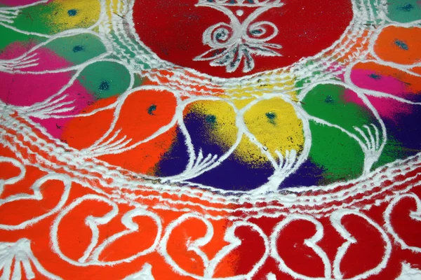 Colorful Rangoli Design — Stock Photo, Image