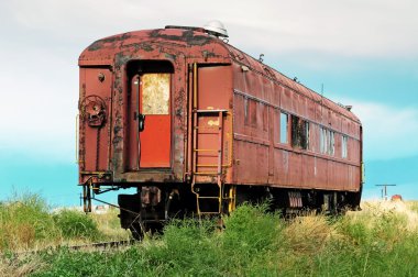 Old passenger railcar clipart