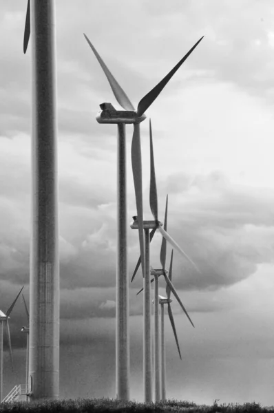 Turbinas eólicas después de la tormenta — Foto de Stock