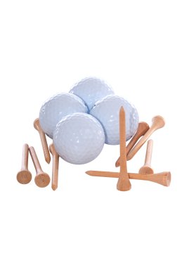 Golf Ball and Tees clipart