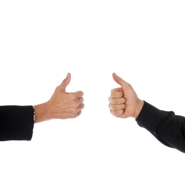 stock image Man And Woman Thumbs Up