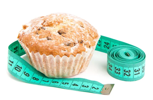 Dietní muffin s centimiter — Stock fotografie