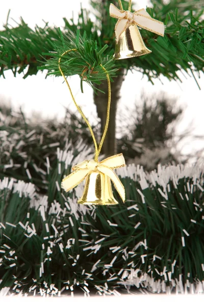 Gold christmas bell — Stock Photo, Image