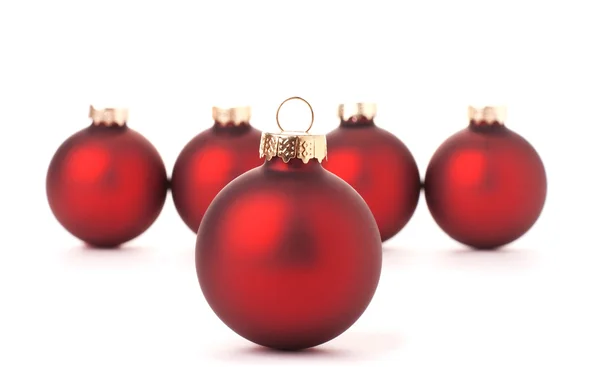 Bolas de Natal vermelho. — Fotografia de Stock