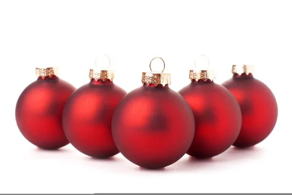 Bolas de Natal vermelho. — Fotografia de Stock