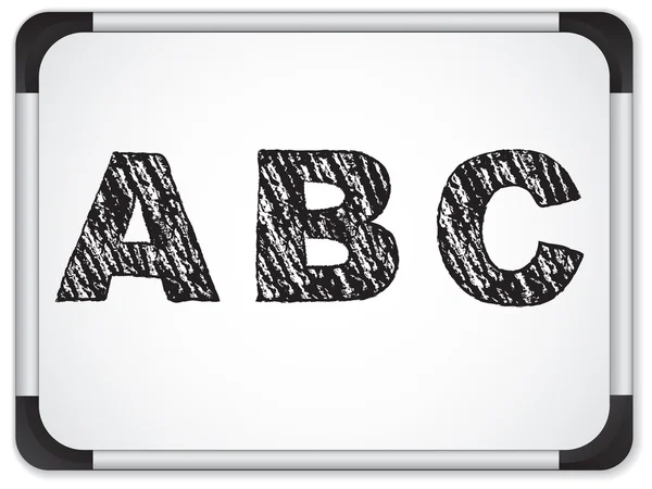 Beyaz tahta üzerinde tebeşir alfabesi — Stok Vektör