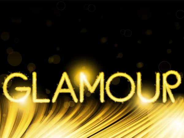 Luzes Listras Onda Glamour Dourado — Vetor de Stock