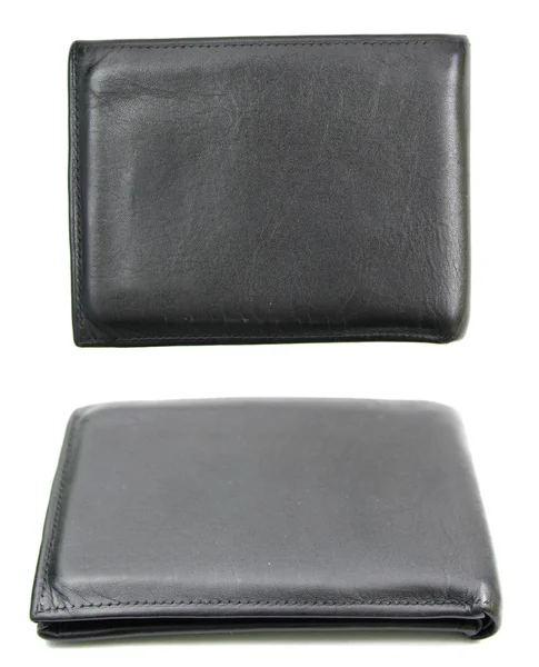 Чорний Шкіряний гаманець — стокове фото