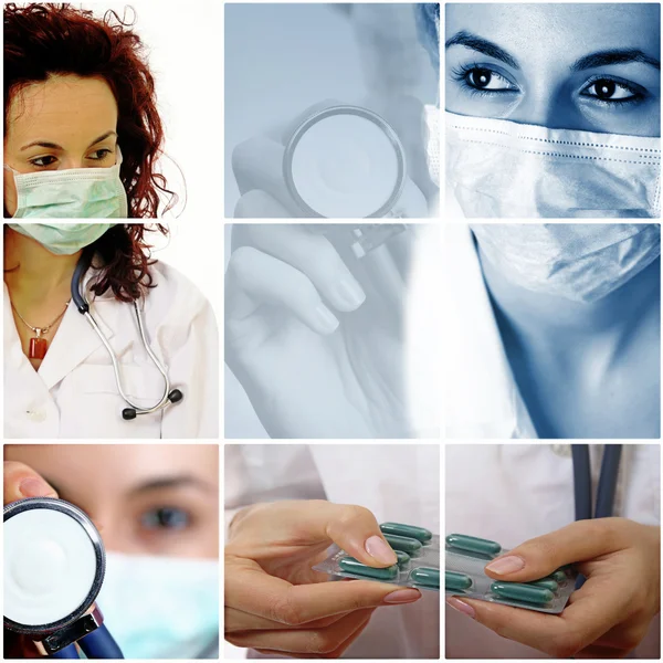 Medical collage. Stock Photo