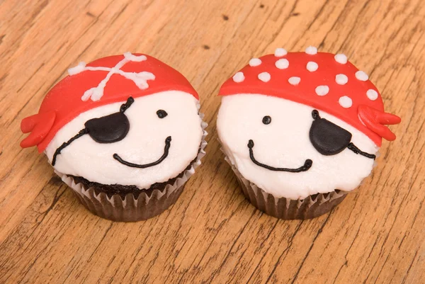Dois Cupcakes Piratas — Fotografia de Stock