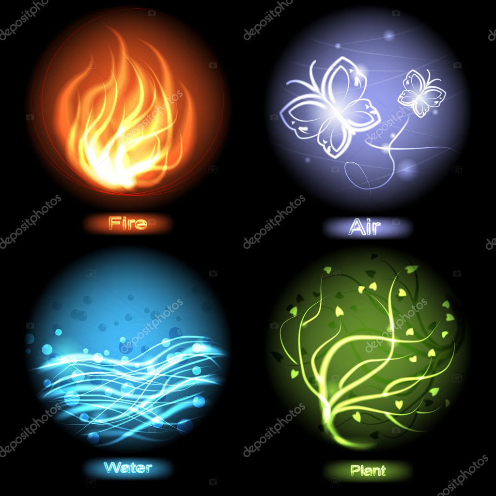 Four Elements Of Nature Stock Vector Huhli13 7009110