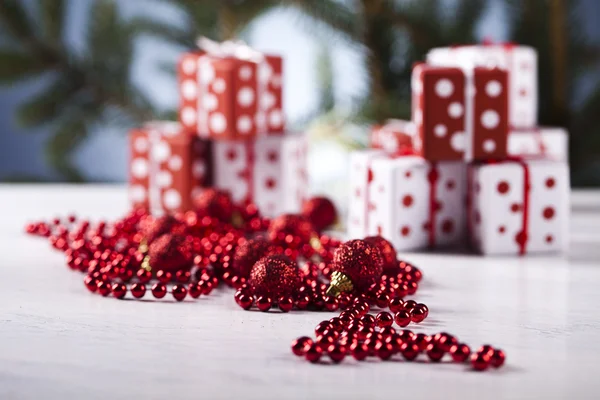 Noel dekorasyonu, hediyeler — Stok fotoğraf